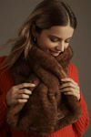 Ugg Faux Fur Pull Through Scarf In Beige