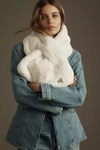 Ugg Faux Fur Pull Through Scarf In White