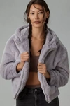 Ugg Mandy Faux Fur Hooded Jacket In Grey