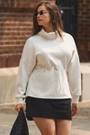 Varley Freya Knit Turtleneck Sweater In Beige