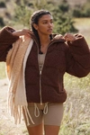 Varley Wilkins Sherpa Puffer Jacket In Brown
