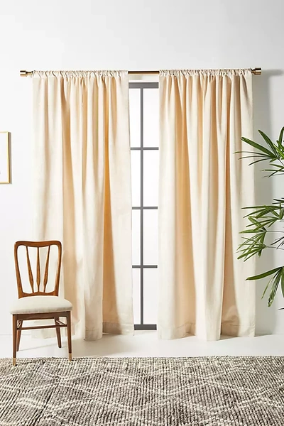 Anthropologie Velvet Slub Curtain