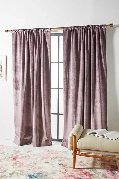 Anthropologie Velvet Slub Curtain