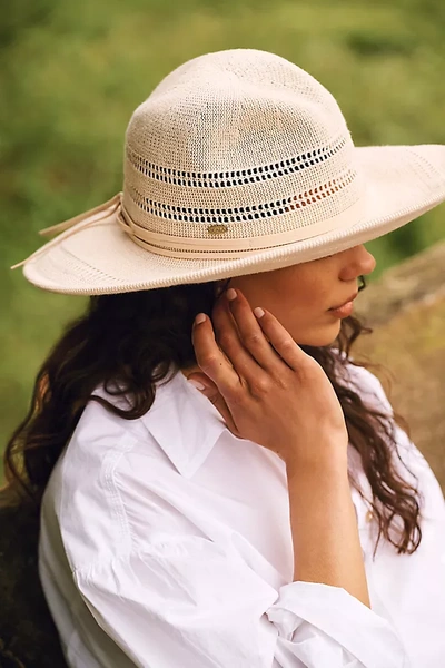 Terrain Vented Crown Sun Hat With Faux Suede Trim In Beige