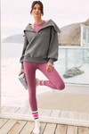 Varley Vine Oversized 1/2-zip Pullover Sweatshirt In Grey