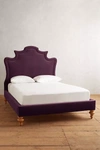 Anthropologie Velvet Ainsworth Bed In Purple