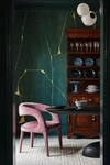 Anthropologie Velvet Hagen Dining Chair In Pink