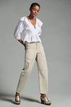 Velvet By Graham & Spencer Brylie Twill Pants In Beige