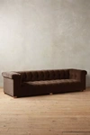 Anthropologie Velvet Kettleby Sofa In Brown