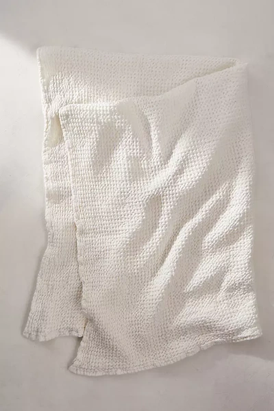Terrain Waffle Weave Bath Towel In White