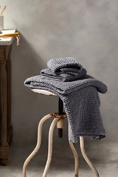Terrain Waffle Weave Face Towel In Gray