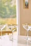 Anthropologie Waterfall Coupe Glasses, Set Of 4