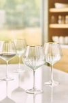 Anthropologie Waterfall Red Wine Glasses, Set Of 4 In Transparent