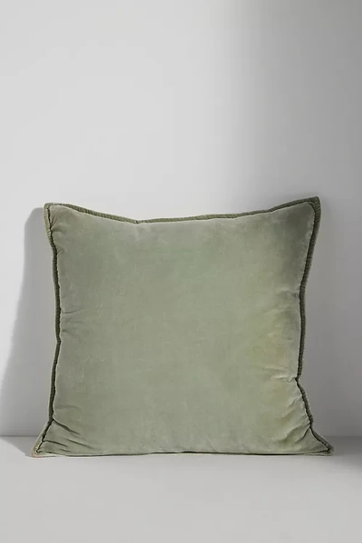 Anthropologie Velvet Trova Pillow In Gray