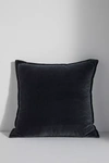 Anthropologie Velvet Trova Pillow In Gray