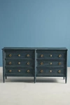 Anthropologie Washed Wood Six-drawer Dresser In Green