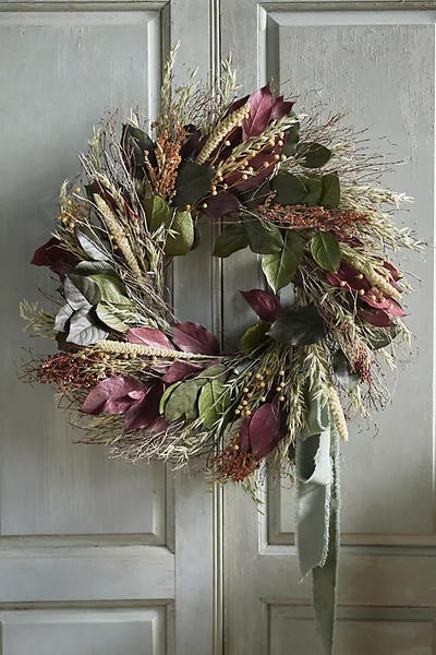 Terrain Winter Garden Preserved Wreath In Multi