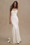 WATTERS WILLOWBY BY WATTERS ELYNOR STRAPLESS SATIN MERMAID WEDDING GOWN