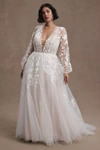 WATTERS WILLOWBY BY WATTERS OLENA LONG-SLEEVE LACE WEDDING GOWN