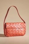 By Anthropologie Woven Leather Shoulder Bag In Brown