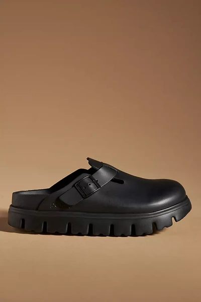 Birkenstock Boston Exquisite Chunky Clogs In Black