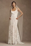 WATTERS WTOO BY WATTERS VALETTE SQUARE-NECK LACE WEDDING GOWN