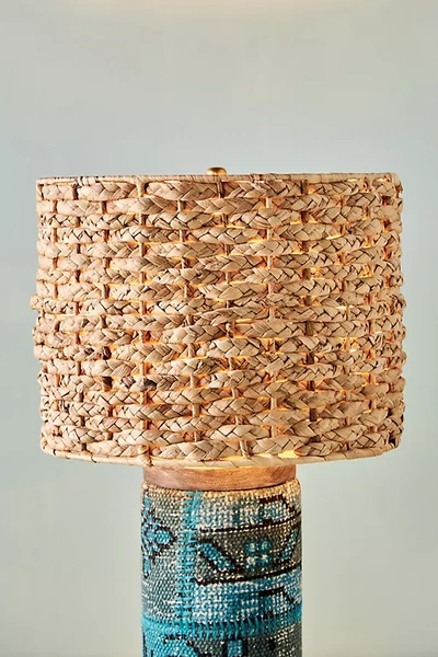 Anthropologie Braided Water Hyacinth Lamp Shade