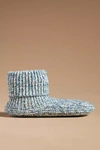 Bombas Sherpa-lined Bootie Gripper Slippers In Blue