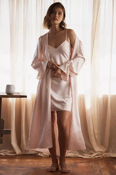 Bhldn Hannah Crystal Robe In Pink