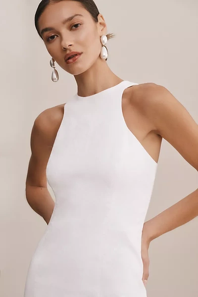 Bhldn Helena Sleeveless Seamed Mini Dress In White