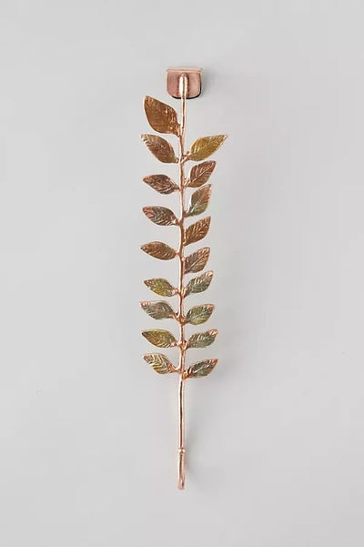 Terrain Brass Leaf Wreath Hanger In Metallic