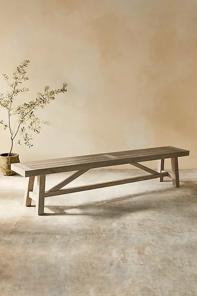 Terrain Braced Leg Teak Bench