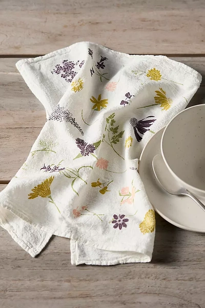 Terrain Butterfly Garden Napkins, Set Of 4 In White