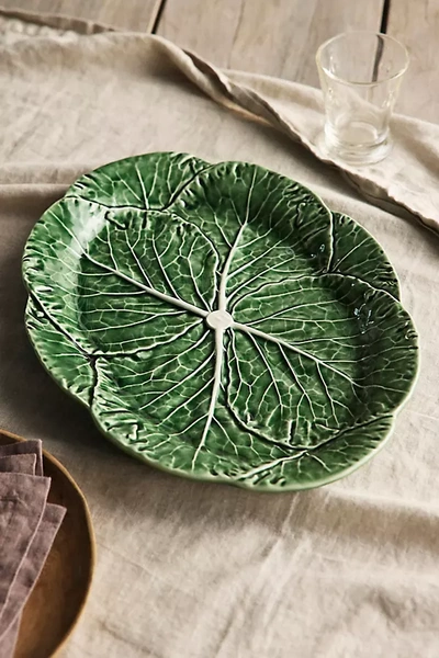 Terrain Cabbage Oval Ceramic Serving Platter In Green