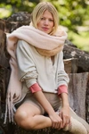 By Anthropologie Recycled Two-tone Scarf In Beige