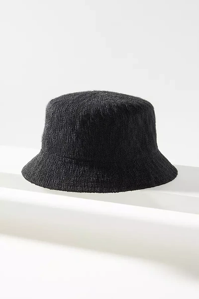 By Anthropologie Nubby Bucket Hat In Black