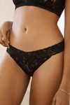 By Anthropologie Lace Thong In Black