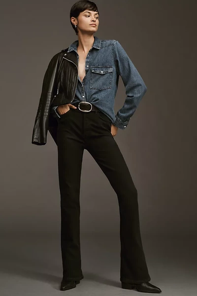 Agolde Freya High-rise Slim Straight-leg Jeans In Black