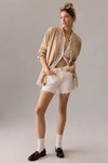 Agolde Parker Denim Long Shorts In White