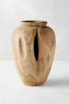 Terrain Carved Teak Urn