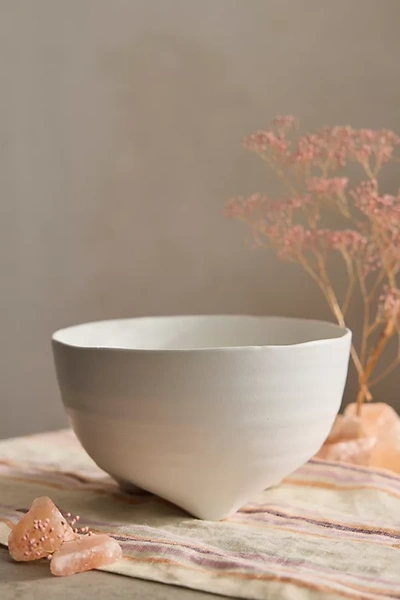 Terrain Ceramic Bowl Planter With Feet In Gray