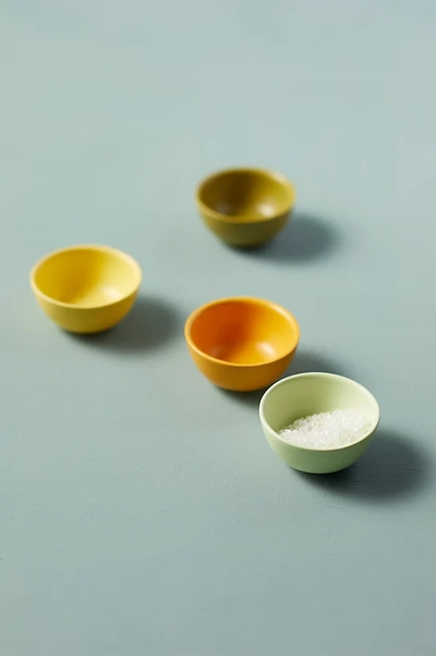 Terrain Ceramic Pinch Bowls, Green Set Of 4 In Multi