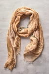 Terrain Celeste Floral Border Scarf In Gold