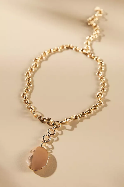 By Anthropologie Chunky Locket Necklace In Gold
