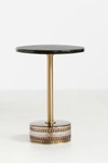 ANTHROPOLOGIE CECILE AMBER GLASS SIDE TABLE