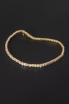 Anthropologie Classic Diamond Tennis Bracelet In Gold