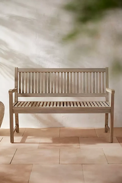 Terrain Classic Garden Teak Bench In Neutral