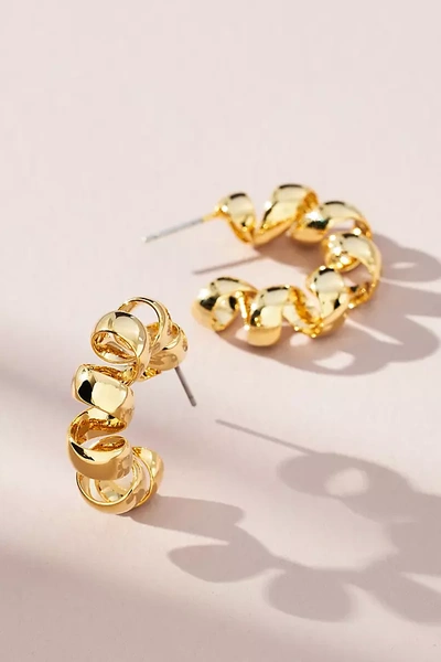 By Anthropologie Coiled Hoop Earrings In Gold