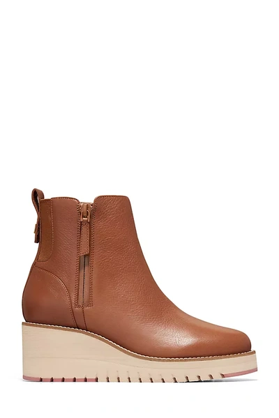 Cole Haan Zerøgrand City Wedge Chelsea Boots In Brown