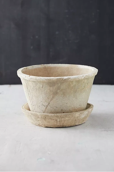 Terrain Earth Fired Clay Thin Rim Pot + Saucer Set